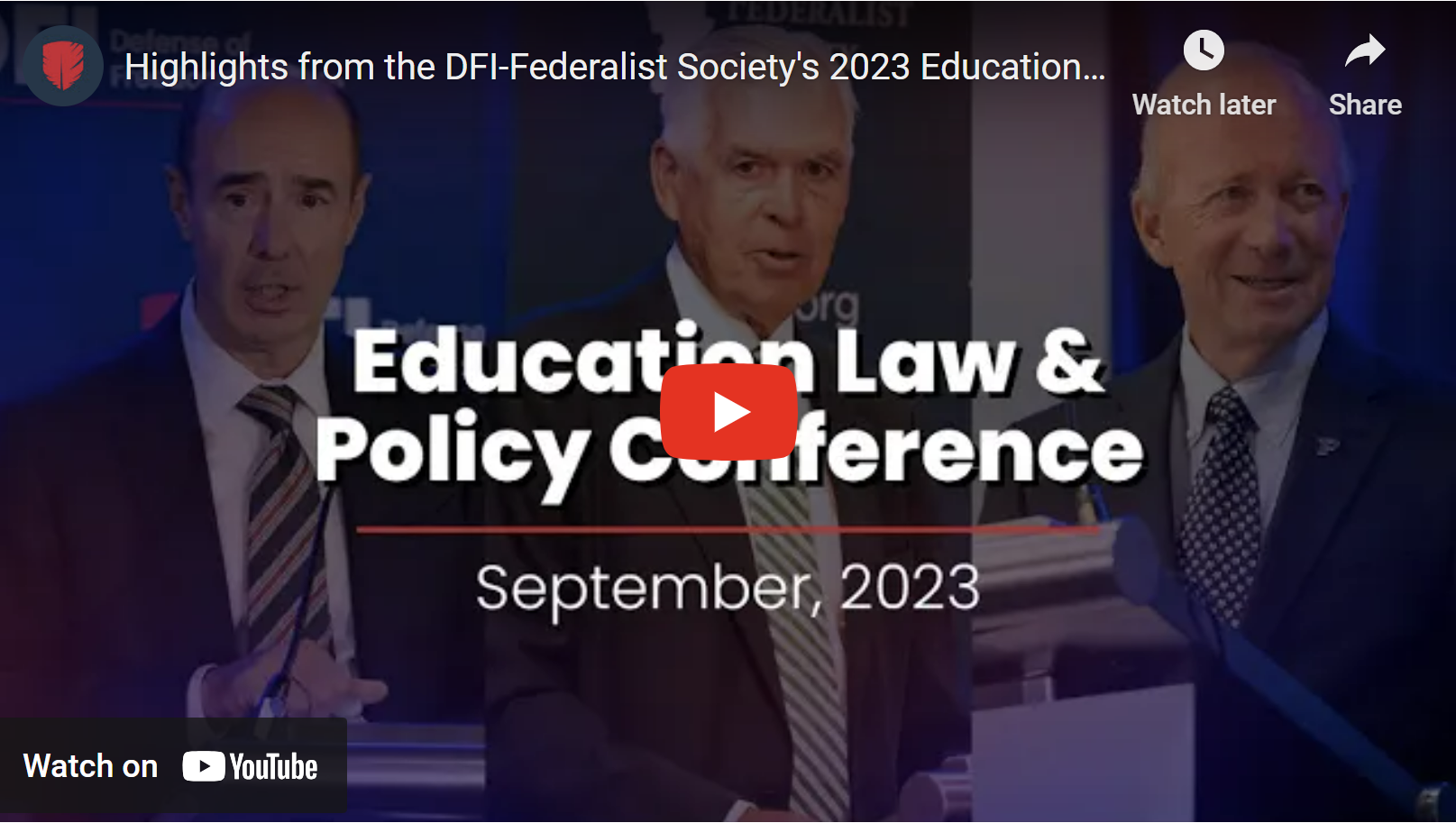 VIDEO 2023 Education Law & Policy Conference Highlight Reel Defense